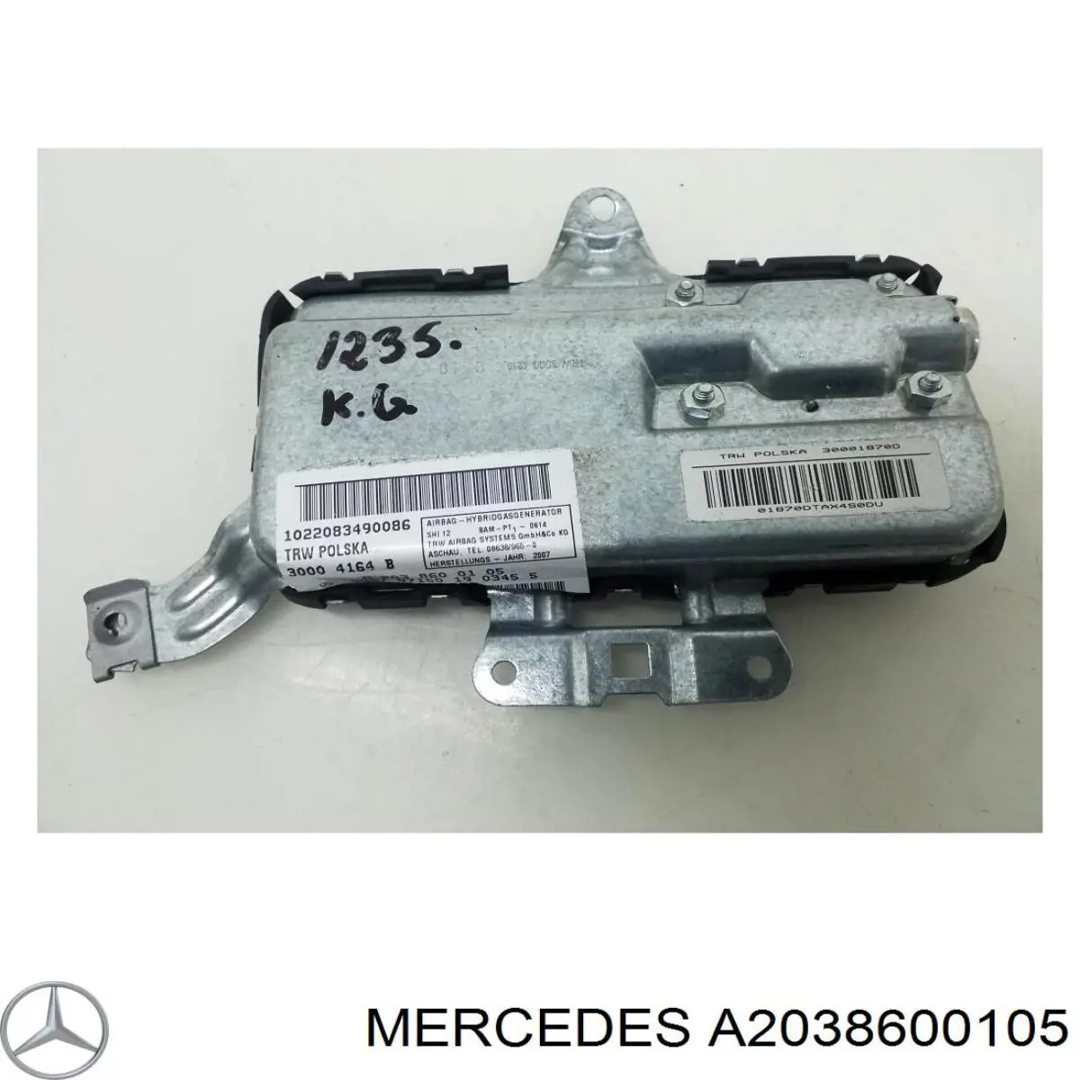 Подушка безпеки бокова Mercedes A2038600105 ціна, від 11.29 USD