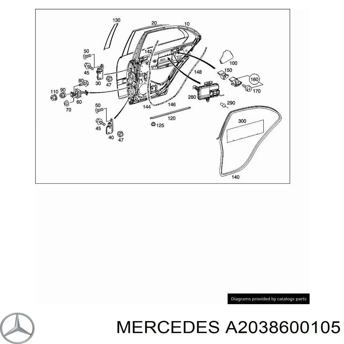 2038600105 Mercedes подушка безпеки, пасажирська, airbag