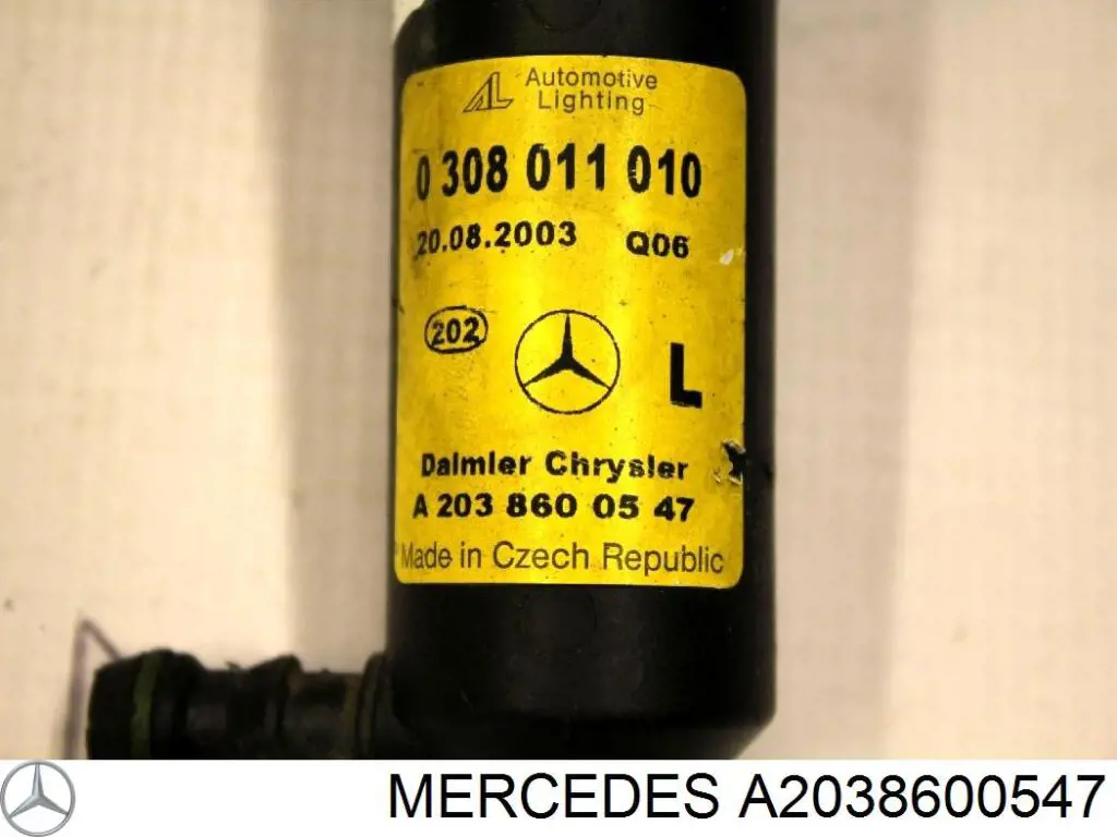 Купити A2038600547 Mercedes Форсунка омивача фари передньої, лівою