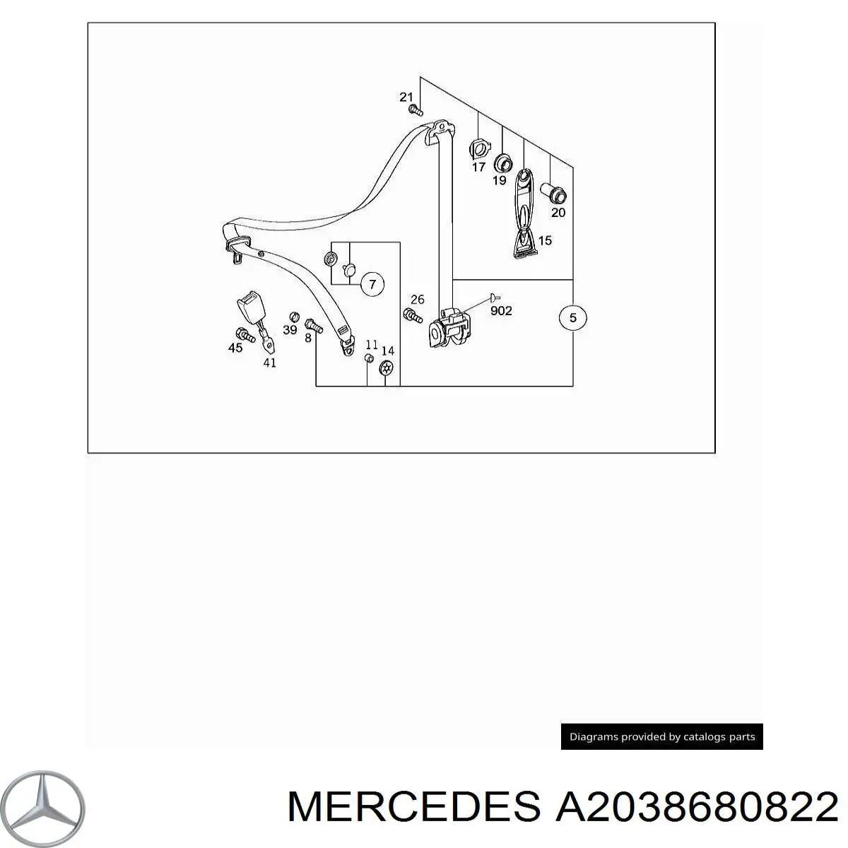  Mercedes A2038680722 ціна, від 99.76 USD