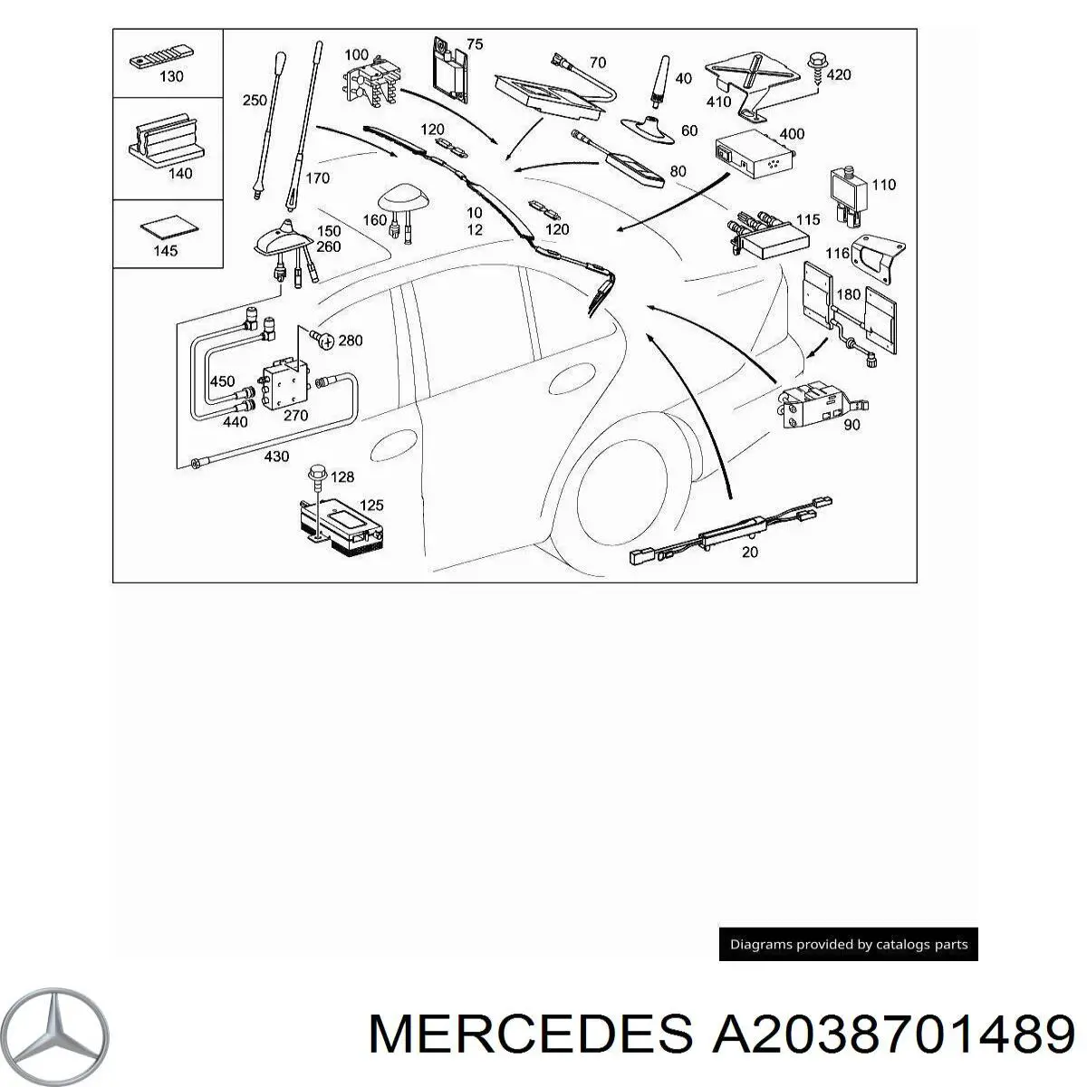 Купити A2038206489 Mercedes 