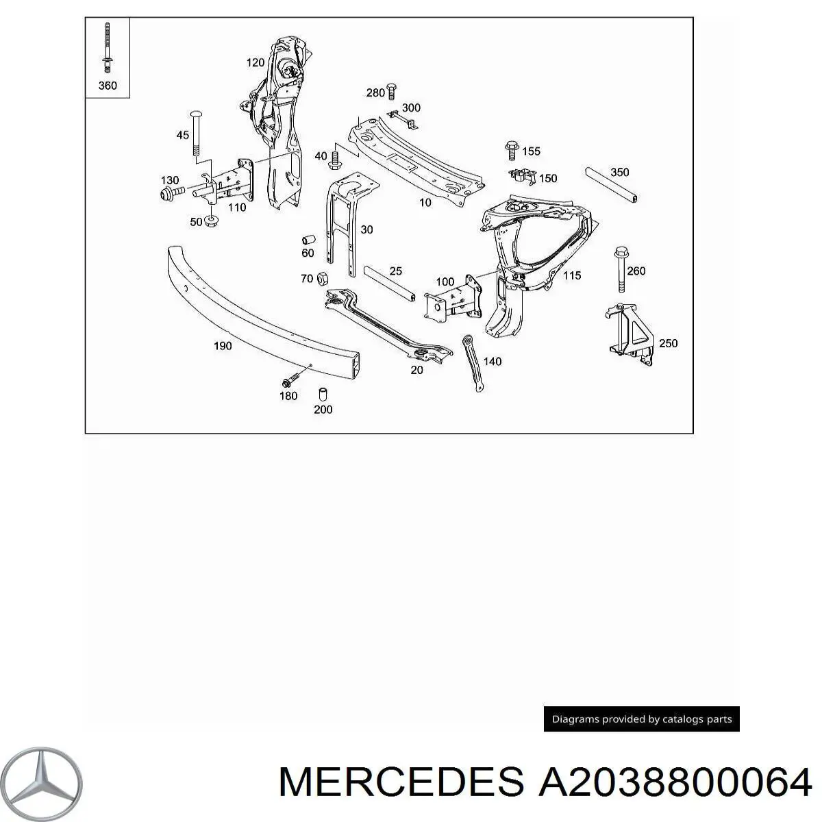  Mercedes A2038800064 ціна, від 3.80 USD