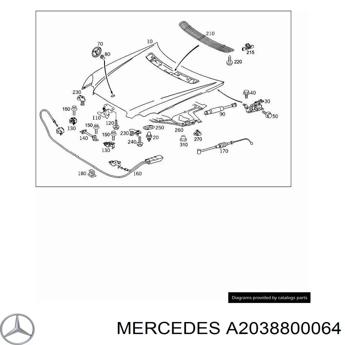 Купити A2038800064 Mercedes 