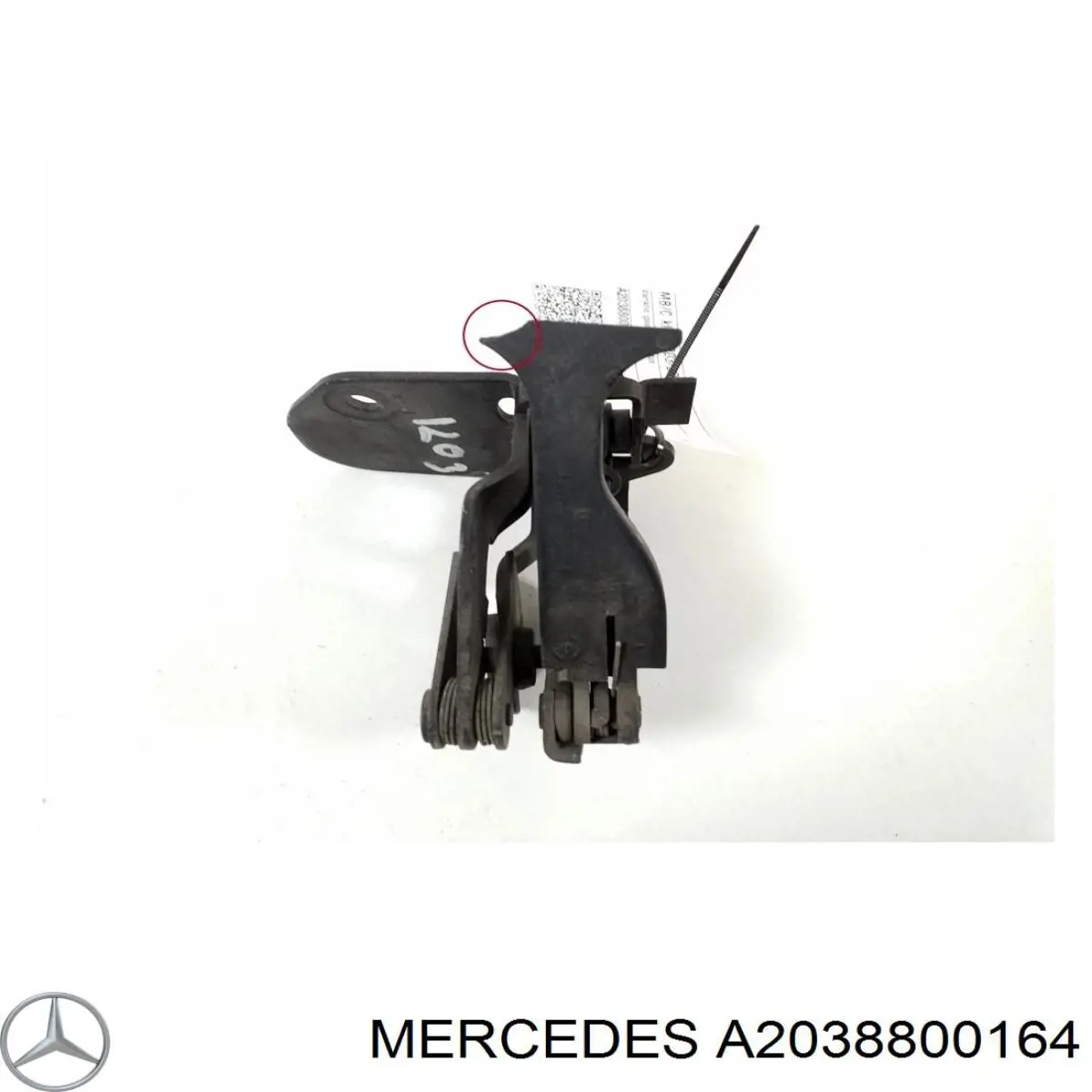 A2038800164 Mercedes стояк-гак замка капота