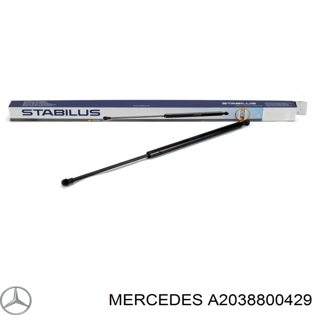 Купити A2038800429 Mercedes Амортизатор капота лівий