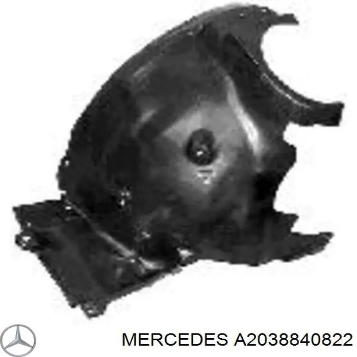 Купити A2038840822 Mercedes Підкрилок переднього крила, правий передній
