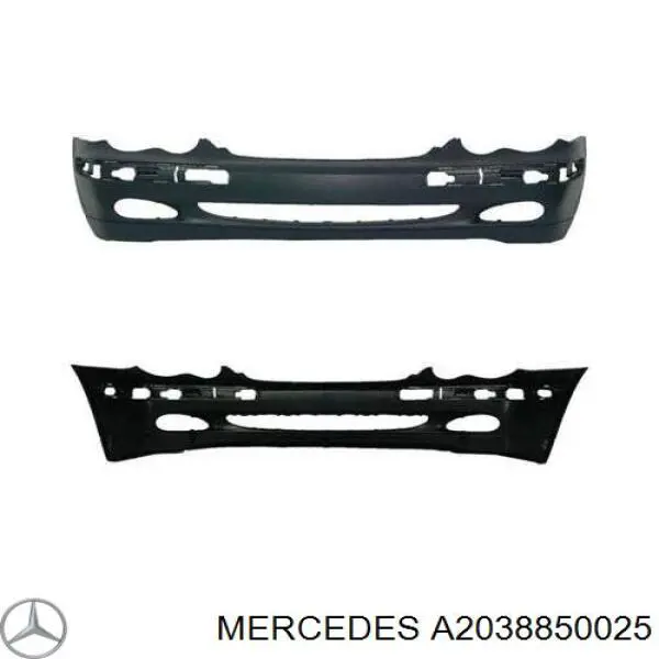 Купити A2038850025 Mercedes Буфер (бампер) передній