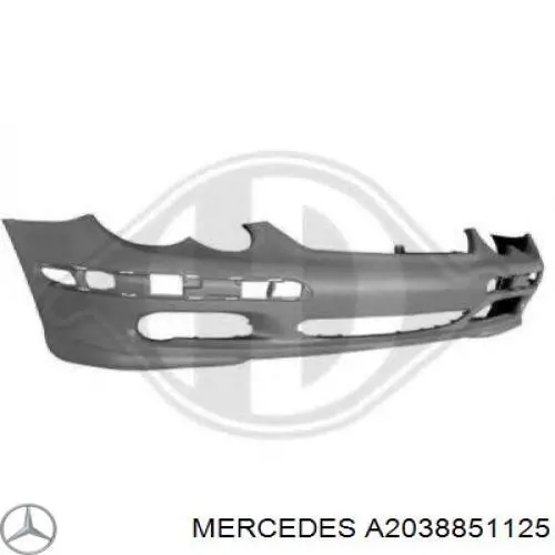 Купити A2038851125 Mercedes Буфер (бампер) передній