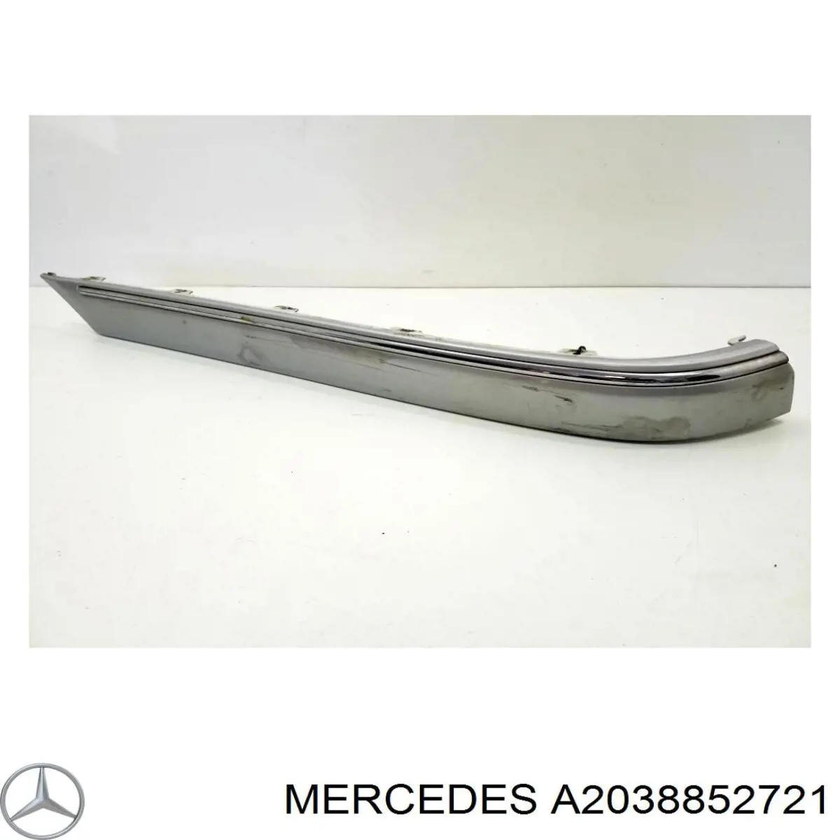 A2038852721 Mercedes Молдинг бампера заднього, лівий