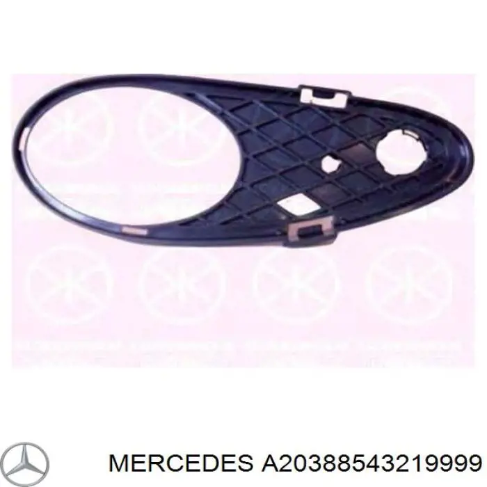 Молдинг переднього бампера, лівий Mercedes A2038854321