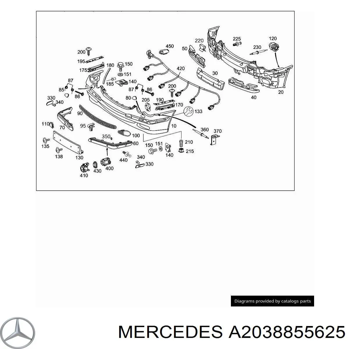 Купити A2038855625 Mercedes 
