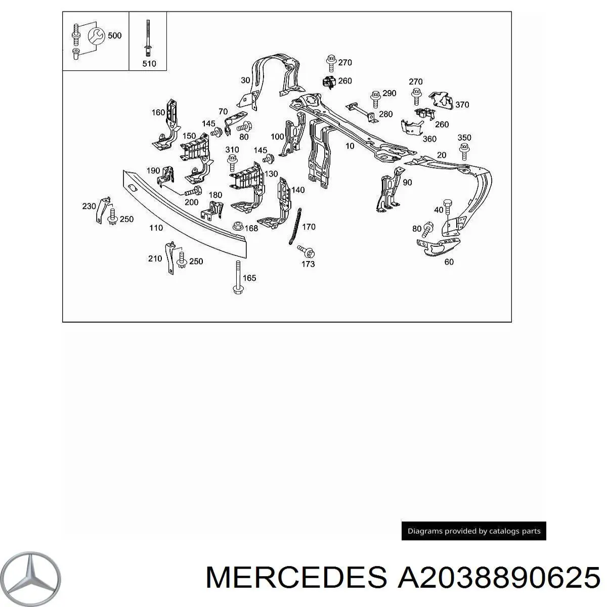  Mercedes A2038890625 ціна, від 2.53 USD