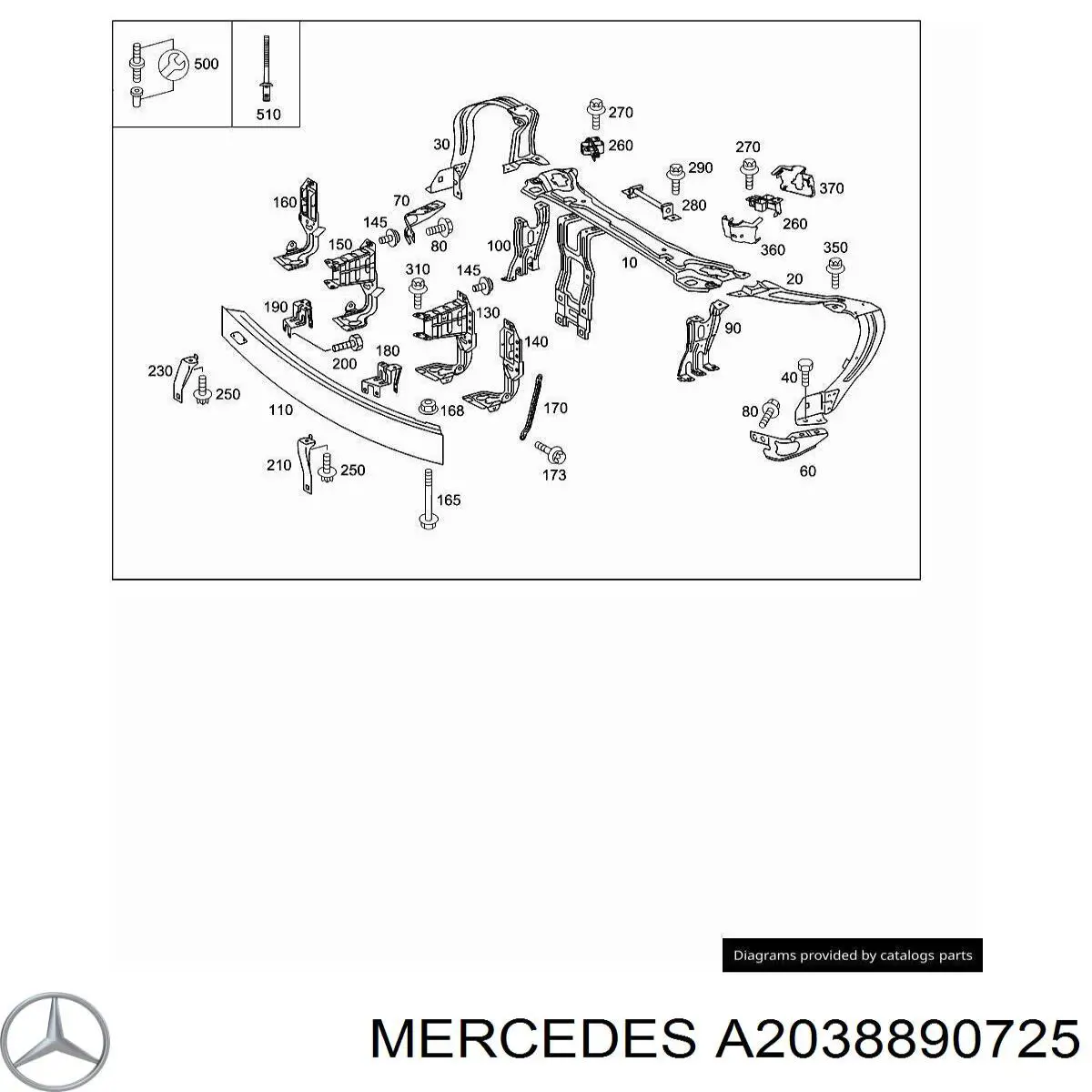  Mercedes A2038890725 ціна, від 1.82 USD