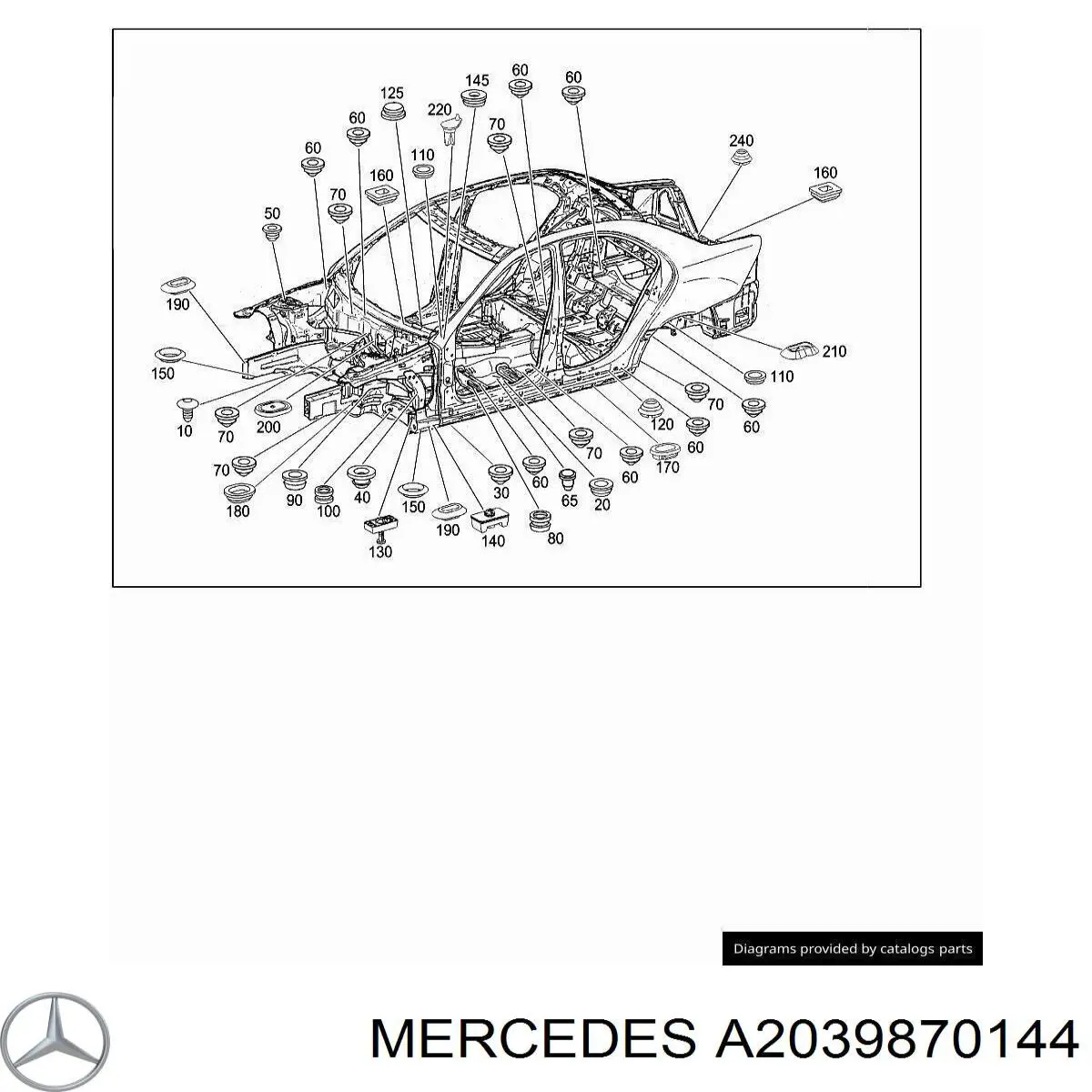  Mercedes A2039870144 ціна, від 5.87 USD