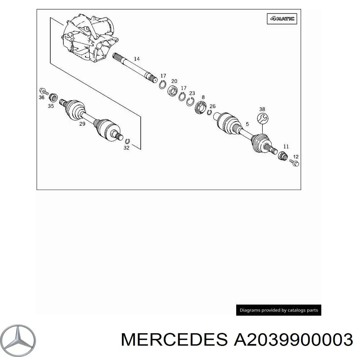 Болт передньої півосі (ШРКШа) A0069906304 Mercedes