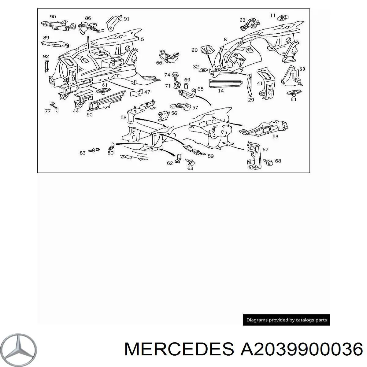 Купити A2039900036 Mercedes 