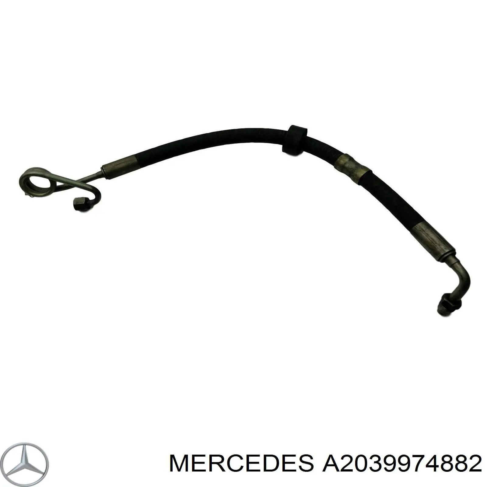 Шланг ГПК, низького тиску, від рейки/механізму до радіатора Mercedes A2039972782
