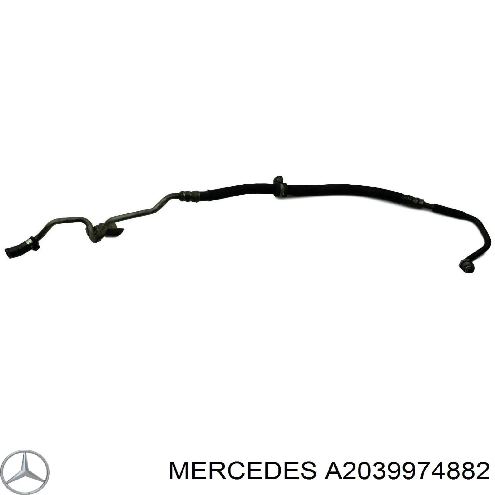 Купити A2039972782 Mercedes Шланг ГПК, низького тиску, від рейки/механізму до радіатора