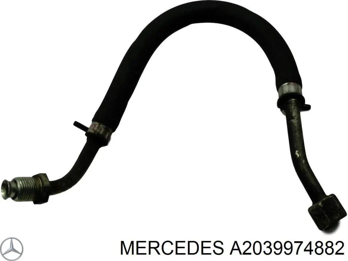 Купити A2039972782 Mercedes Шланг ГПК, низького тиску, від рейки/механізму до радіатора