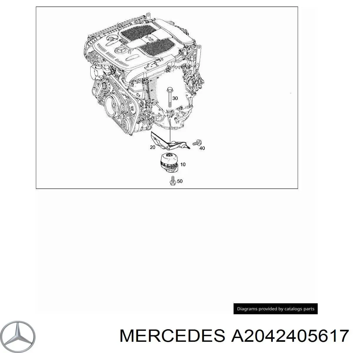 A2042405617 Mercedes подушка (опора двигуна ліва/права)