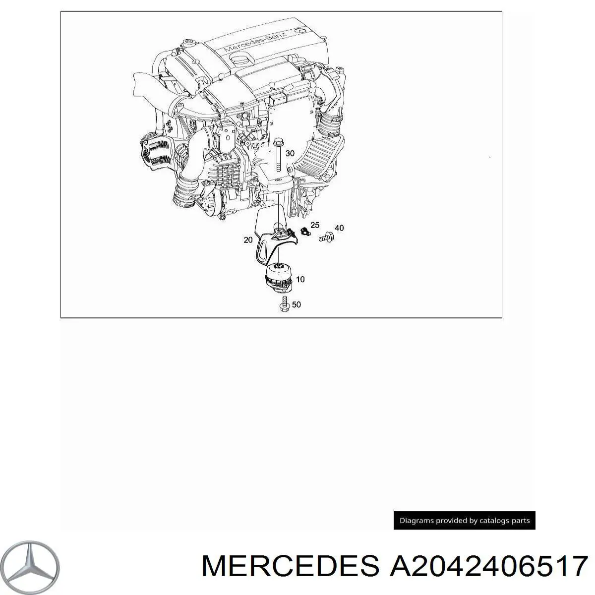 Подушка (опора) двигуна лів./прав. Mercedes A2042406517 ціна, від 201.60 USD