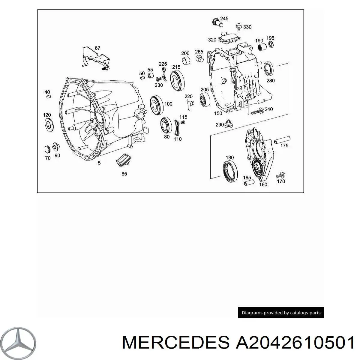  Mercedes A2042610501 ціна, від 183.62 USD
