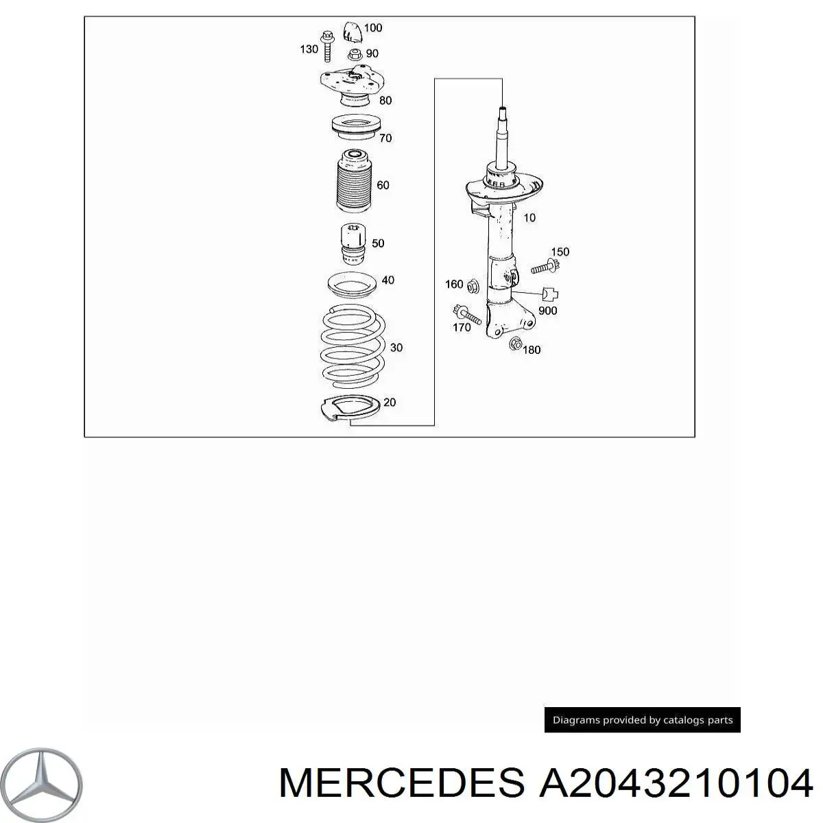Купити A2043210104 Mercedes Гвинтова пружина підвіска
