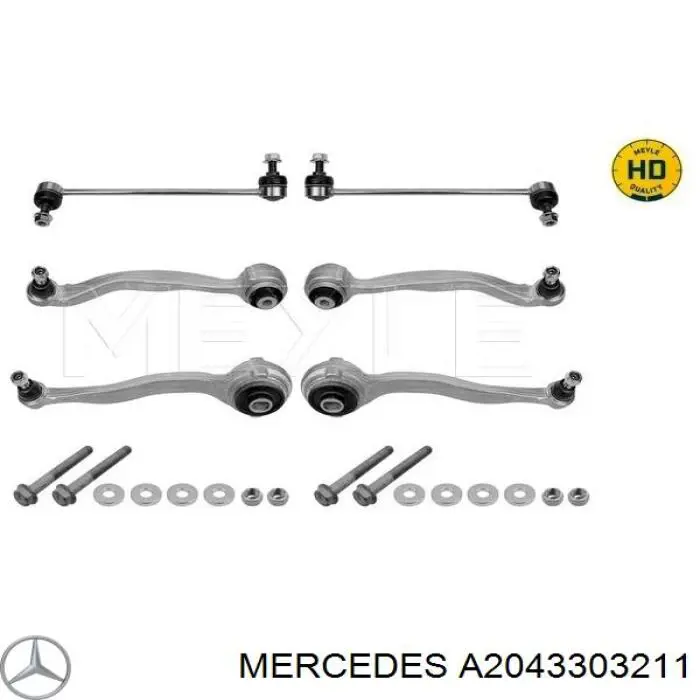 Важіль передньої підвіски нижній, правий Mercedes A2043303211 ціна, від 46.89 USD