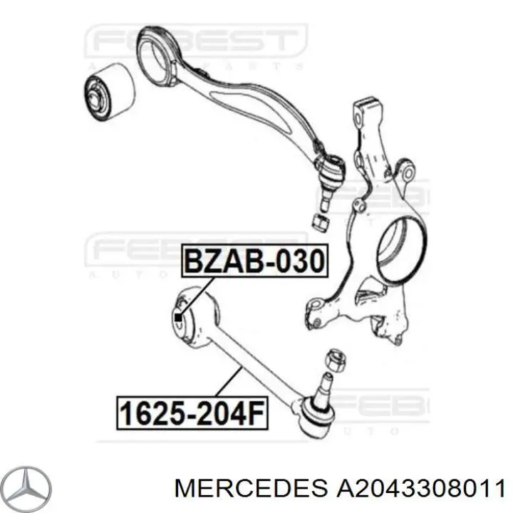 Важіль передньої підвіски нижній, лівий/правий Mercedes A2043308011 ціна, від 44.05 USD