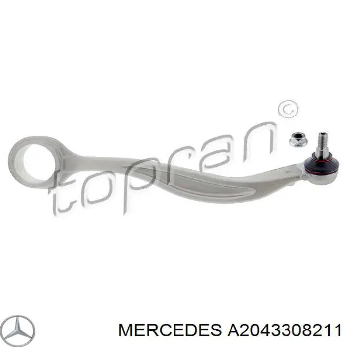 Важіль передньої підвіски верхній, правий Mercedes A2043308211 ціна, від 65.10 USD