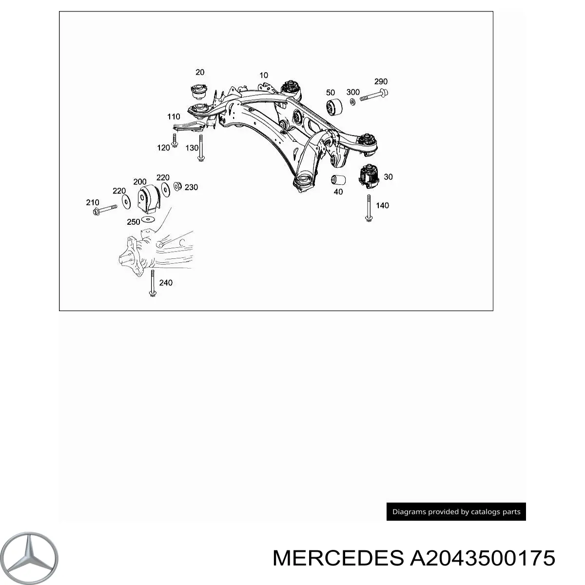 Сайлентблок задньої балки/підрамника Mercedes A2043500175 ціна, від 36.78 USD