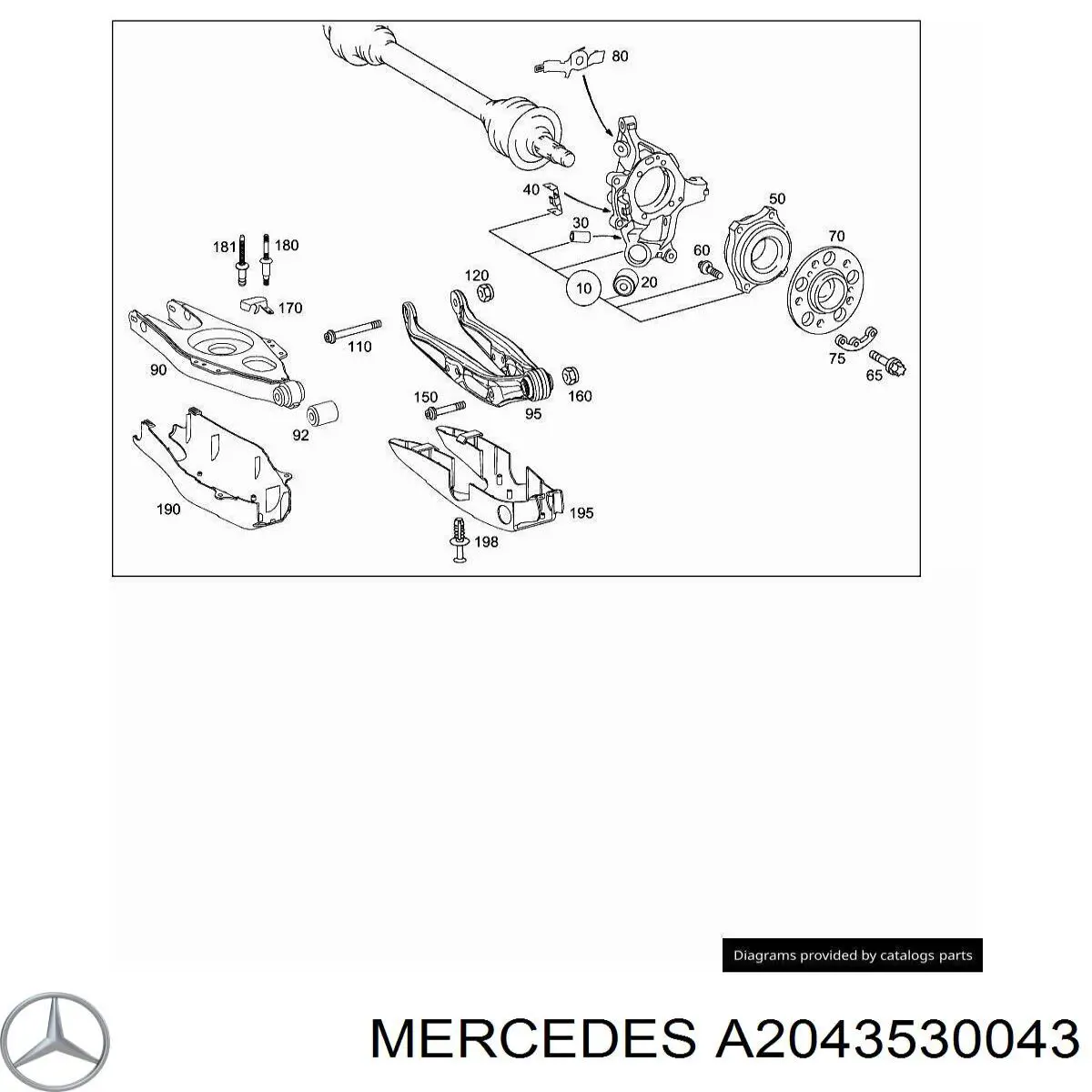 Сайлентблок цапфи задньої Mercedes A2043530043 ціна, від 7.15 USD