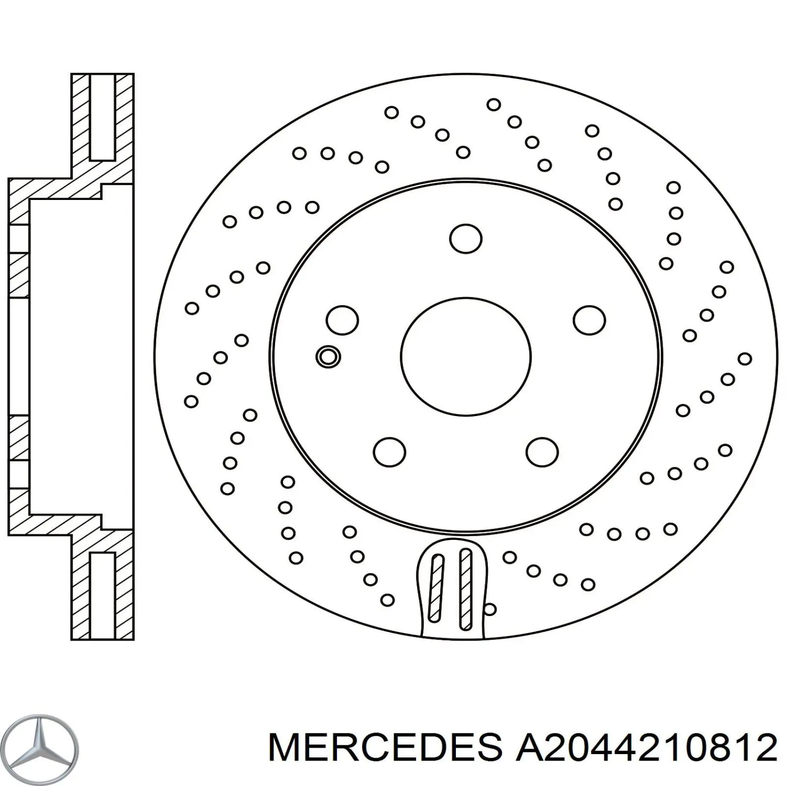 Купити A2044210812 Mercedes Ротор гальмівний