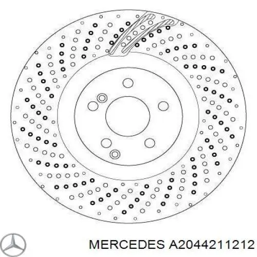 A2044211212 Mercedes диск гальмівний передній