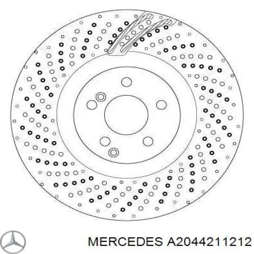 A2044211212 Mercedes Гальмо дискове переднє