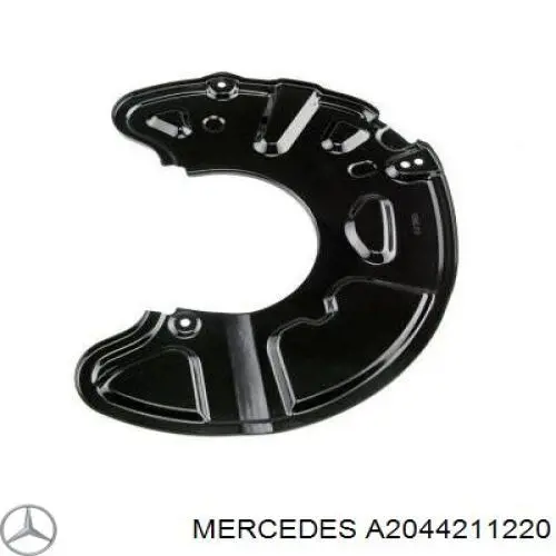 2044211220 Mercedes захист гальмівного диска, переднього, правого