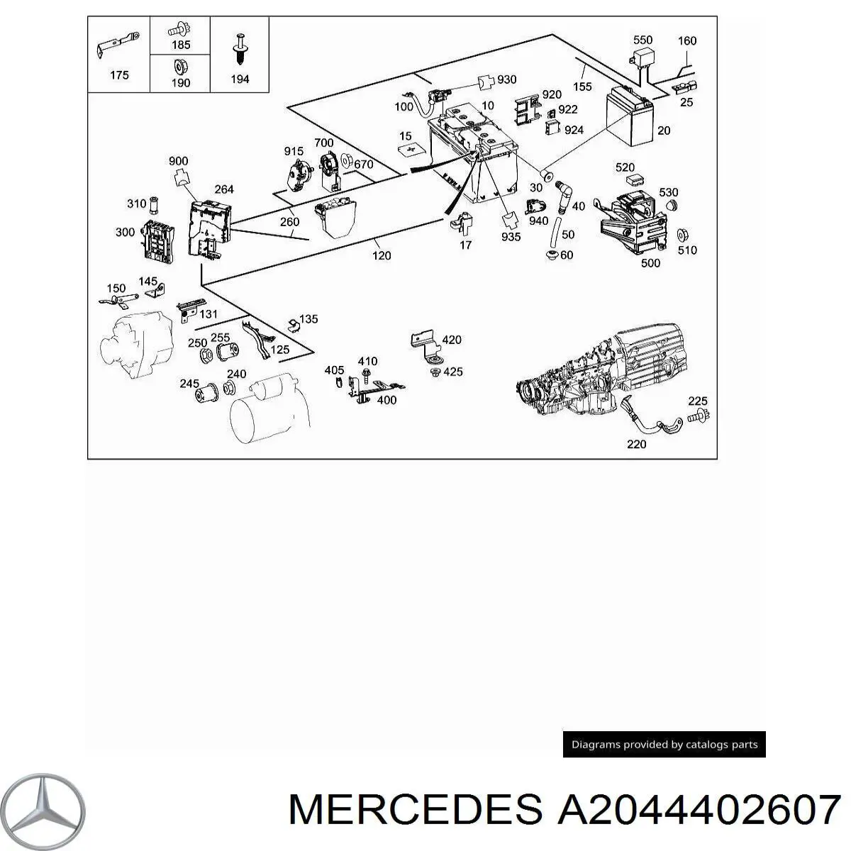  Mercedes A2044402607 ціна, від 13.38 USD