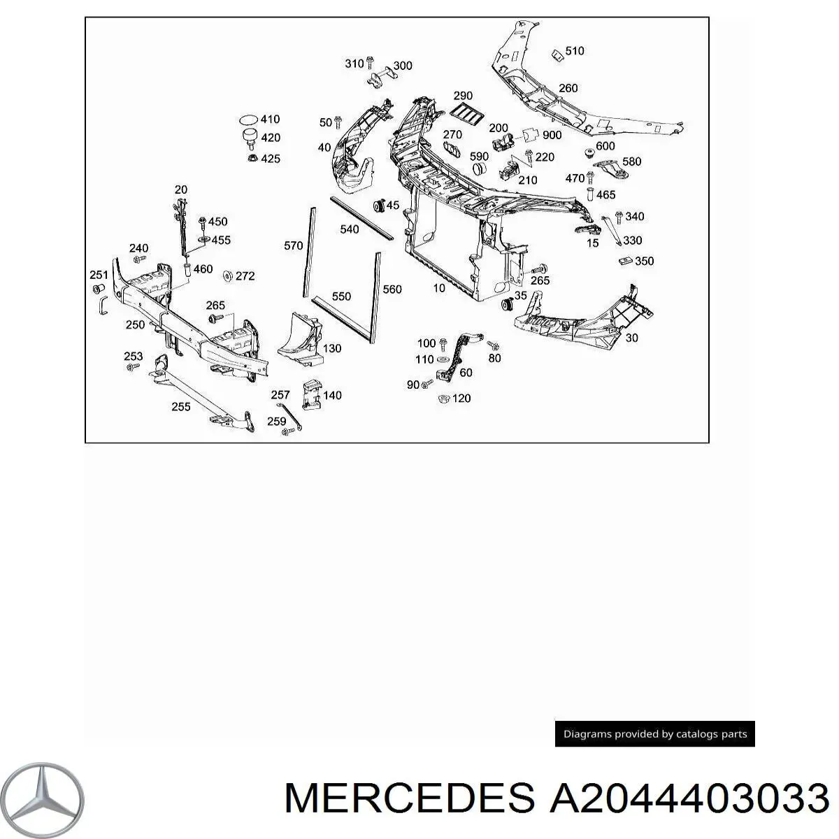  Mercedes A2044403033 ціна, від 75.50 USD