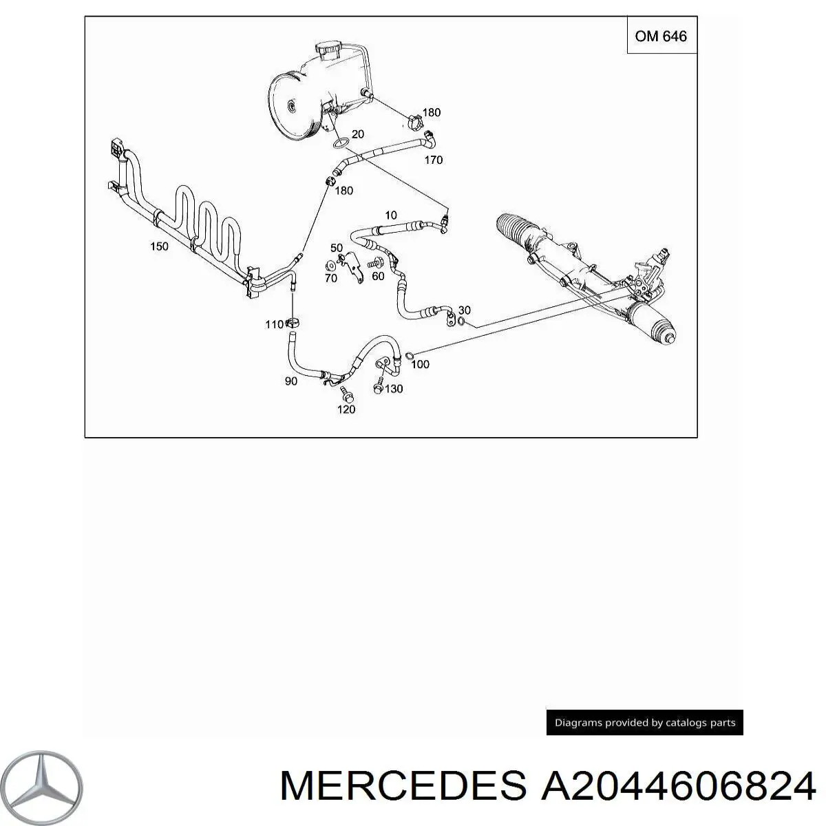  Mercedes A2044606824 ціна, від 73.15 USD