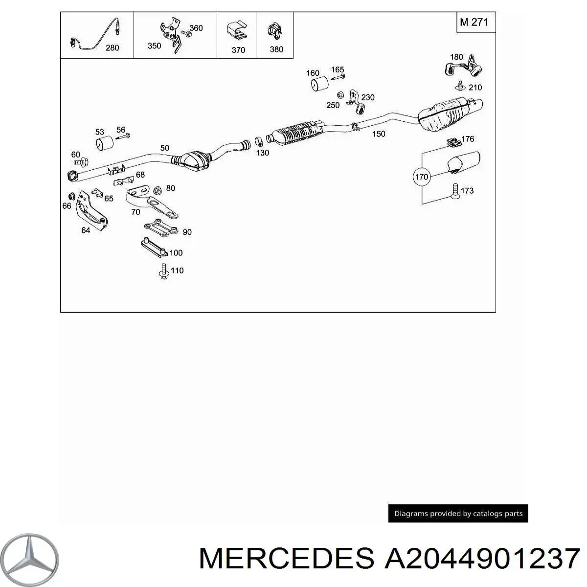  Mercedes A2044901237 ціна, від 12.37 USD