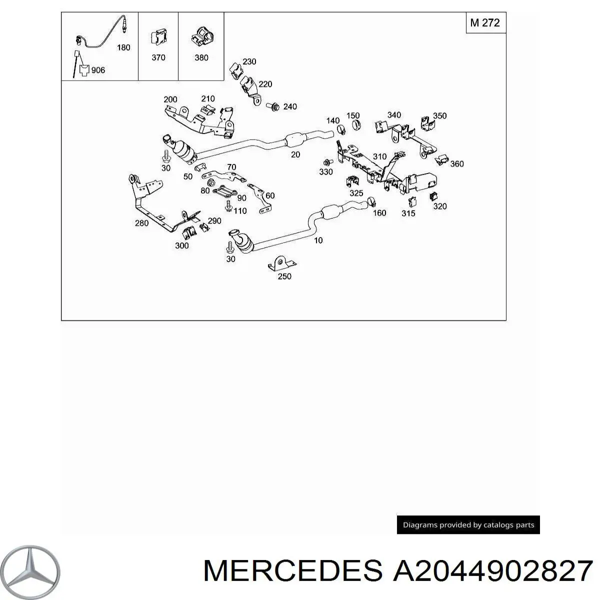  Mercedes A2044902827 ціна, від 37.76 USD