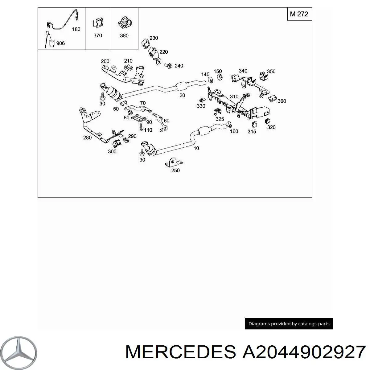  Mercedes A2044902927 ціна, від 44.02 USD