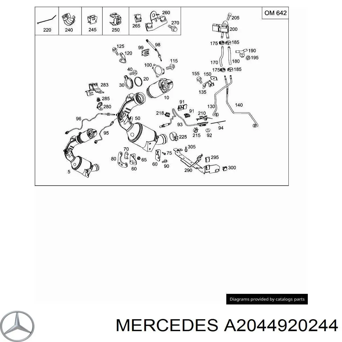A2044920244 Mercedes Кронштейн кріплення глушника
