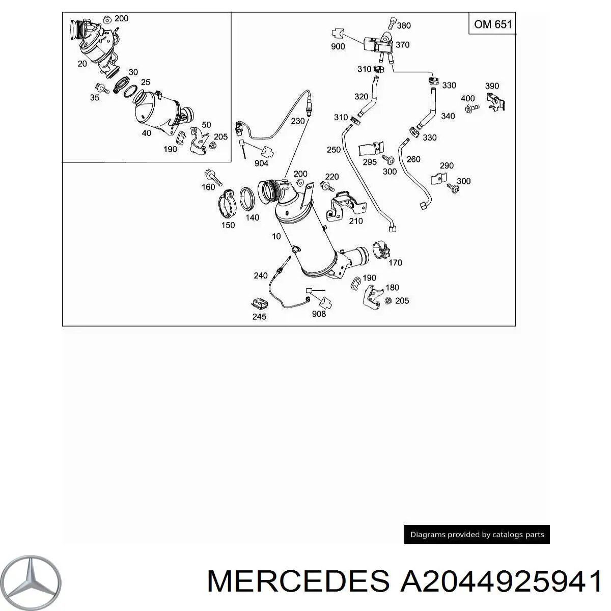  Mercedes A2044925941 ціна, від 10.13 USD
