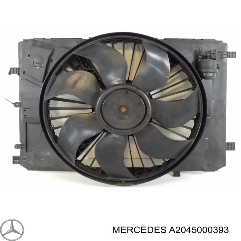 Купити A2045000393 Mercedes Дифузор радіатора охолодження, в зборі з двигуном і крильчаткою