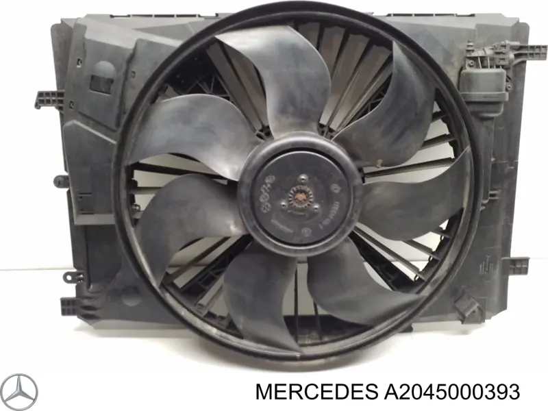 Купити A2045000393 Mercedes Дифузор радіатора охолодження, в зборі з двигуном і крильчаткою