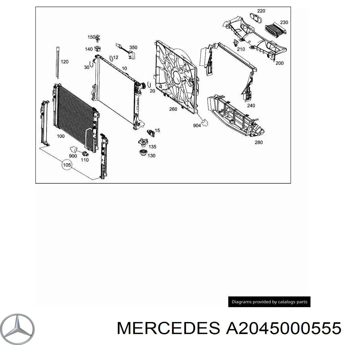  Mercedes A2045000555 ціна, від 112.17 USD