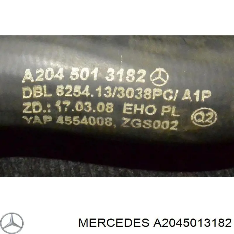 Купити A2045013182 Mercedes Шланг/патрубок радіатора охолодження, верхній