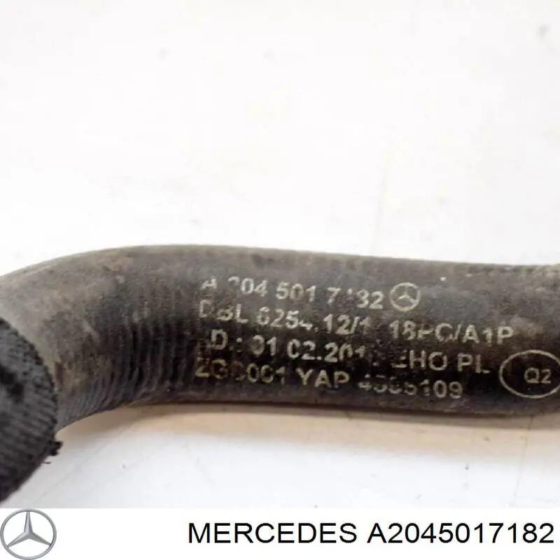 Шланг розширювального бачка, нижній A2045017182 Mercedes