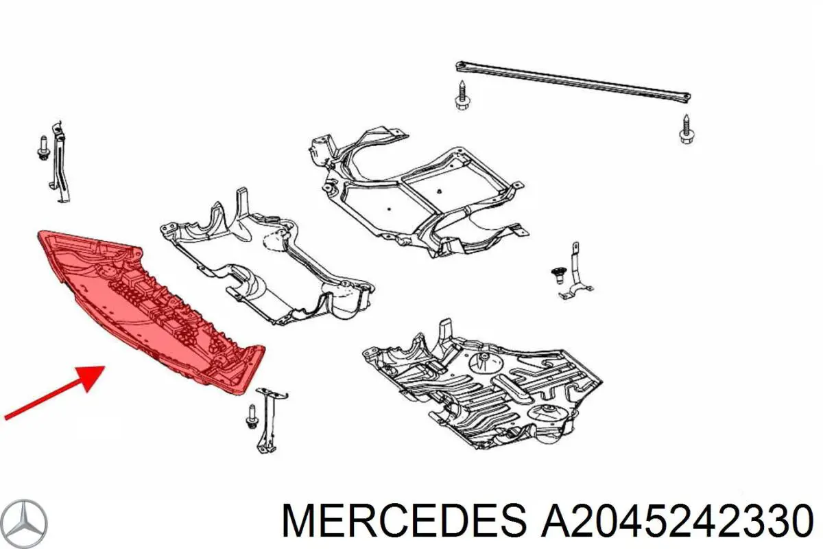 Молдинг решітки радіатора Mercedes A2045242330 ціна, від 50.79 USD